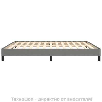 Рамка за легло без матрак, тъмносива, 160x200 см, плат