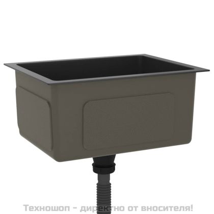 Ръчно изработена кухненска мивка, черна, неръждаема стомана