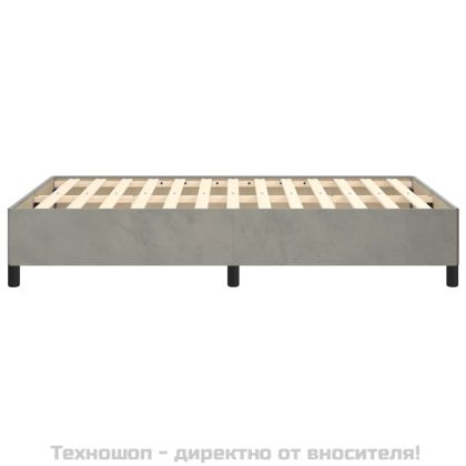 Рамка за легло без матрак, светлосива, 120x200 см, кадифе