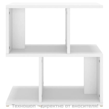 Нощно шкафче, бяло, 50x30x51,5 см, инженерно дърво