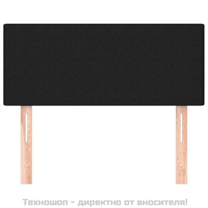 Горна табла за легло, черна, 80x5x78/88 см, плат