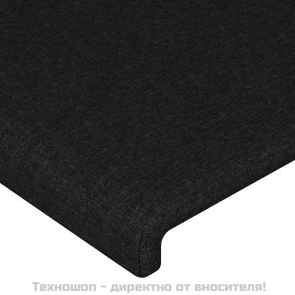 Горна табла за легло, черна, 80x5x78/88 см, плат