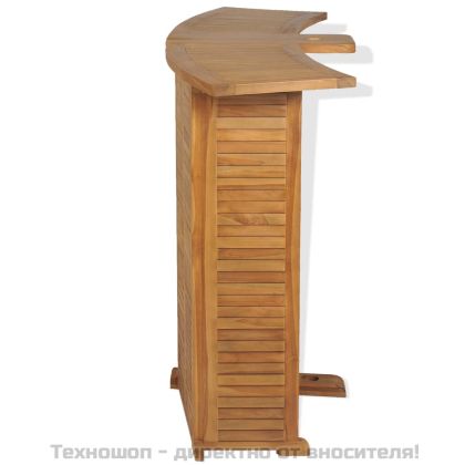 Сгъваема бар маса, 155x53x105 см, тиково дърво масив