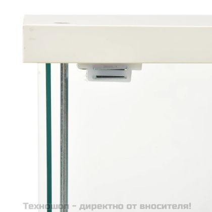 Шкаф за съхранение, закалено стъкло, бял