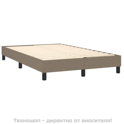 Боксспринг легло с матрак, таупе, 120x200 см, плат