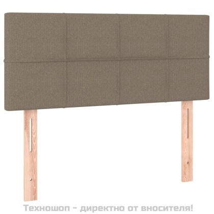 Боксспринг легло с матрак, таупе, 120x200 см, плат