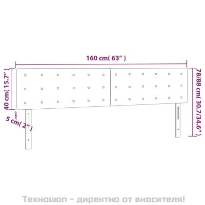 Горни табли за легло,2 бр, черни,80x5x78/88 см, изкуствена кожа