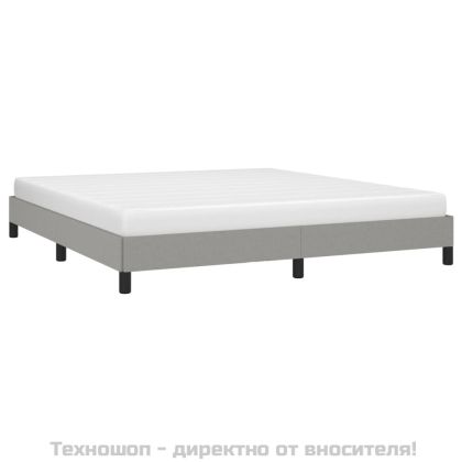 Рамка за легло без матрак, светлосива, 180x200 см, плат
