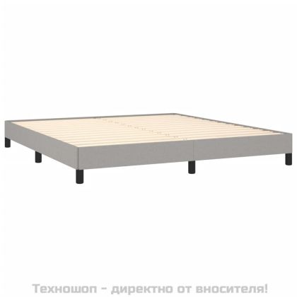 Рамка за легло без матрак, светлосива, 180x200 см, плат
