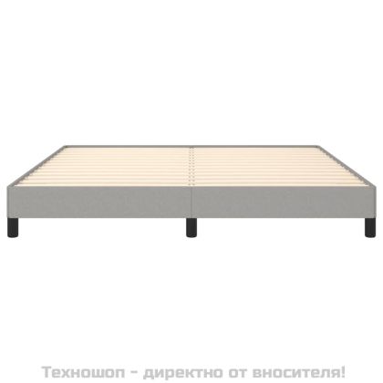 Рамка за легло без матрак, светлосива, 180x200 см, плат