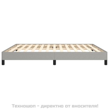 Рамка за легло без матрак, светлосива, 180x200 см, плат