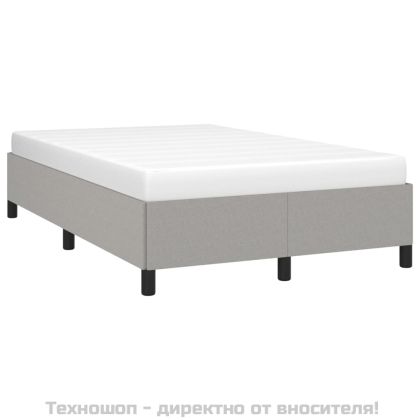 Рамка за легло без матрак, светлосива, 120x200 см, плат