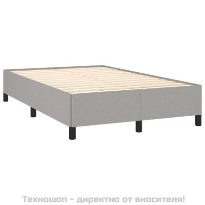 Рамка за легло без матрак, светлосива, 120x200 см, плат