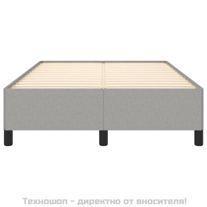Рамка за легло без матрак, светлосива, 120x200 см, плат