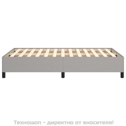 Рамка за легло без матрак, светлосива, 120x200 см, плат