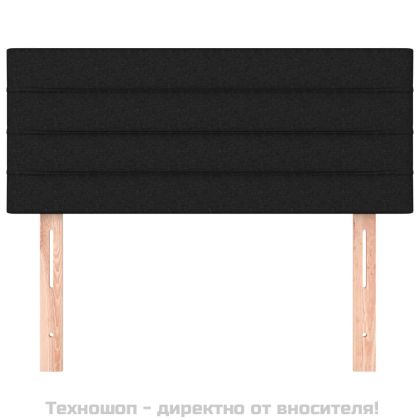 Горна табла за легло, черна, 100x5x78/88 см, плат