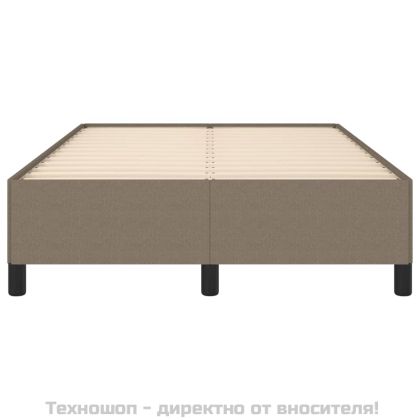 Рамка за легло без матрак, таупе, 120x200 см, плат