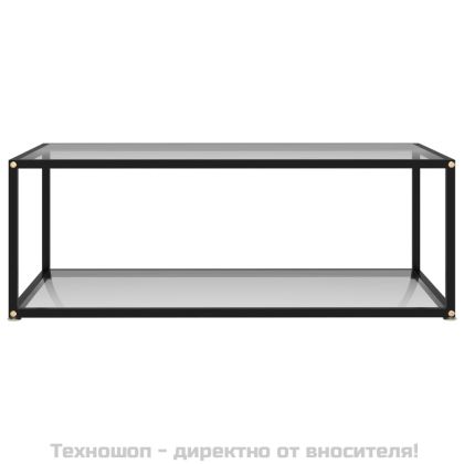Кафе маса, прозрачна, 100x50x35 cм, закалено стъкло