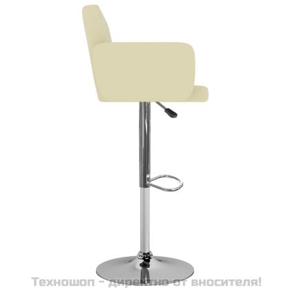 Бар табуретки, 2 бр, кремави, изкуствена кожа