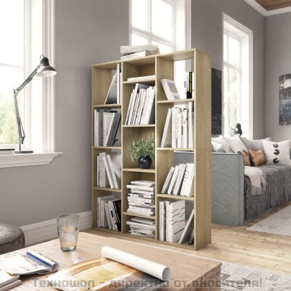 Разделител за стая, дъб сонома, 100x24x140 см, инженерно дърво