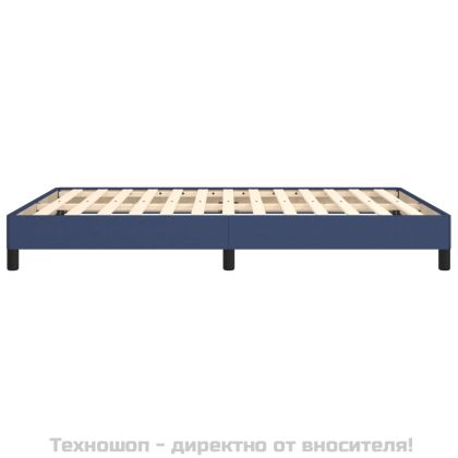 Рамка за легло без матрак, синя, 140x200 см, плат