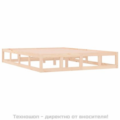 Рамка за легло, масивно дърво, 140x190 см