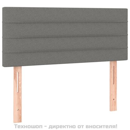 Горна табла за легло, тъмносива, 100x5x78/88 см, плат