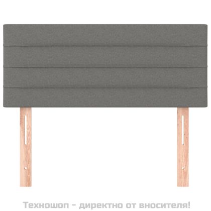 Горна табла за легло, тъмносива, 100x5x78/88 см, плат