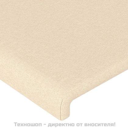 Горна табла за легло, кремава, 80x5x78/88 см, плат