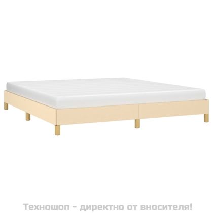 Рамка за легло без матрак, кремава, 180x200 см, плат