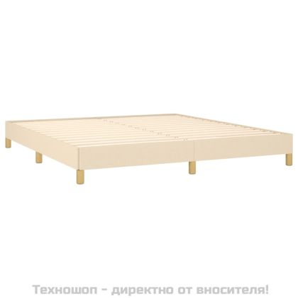 Рамка за легло без матрак, кремава, 180x200 см, плат