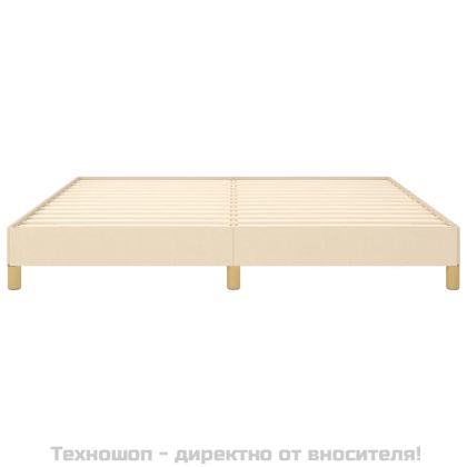 Рамка за легло без матрак, кремава, 180x200 см, плат