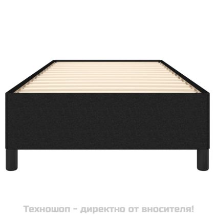 Рамка за легло без матрак, черна, 100x200 см, плат