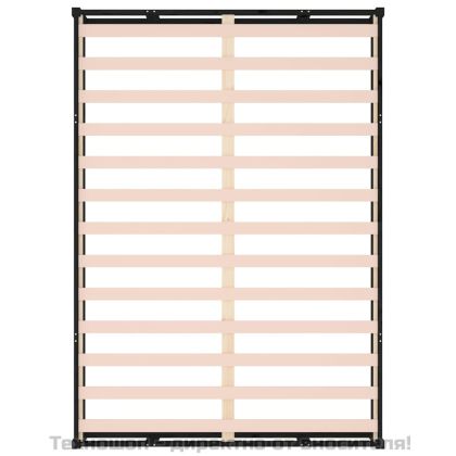 рамка за легло черна 140x190 см масивно дърво