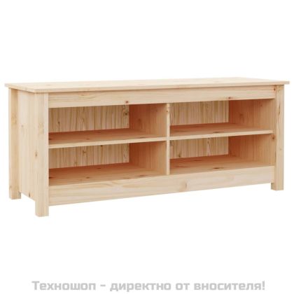 Пейка за обувки 110x38x45,5 см масивна борова дървесина