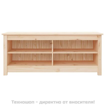 Пейка за обувки 110x38x45,5 см масивна борова дървесина