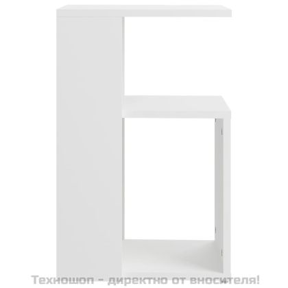 Странична маса, бяла, 36x30x56 см, инженерно дърво