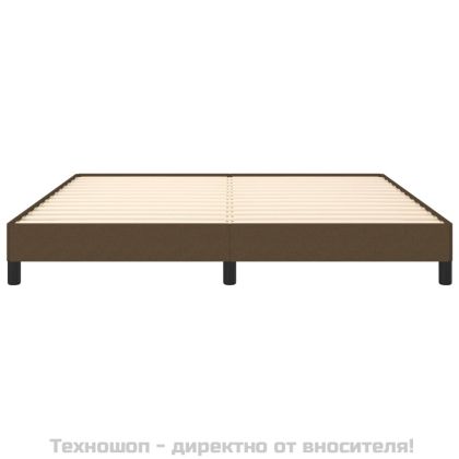 Рамка за легло без матрак, тъмнокафява, 180x200 см, плат