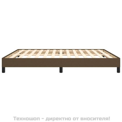 Рамка за легло без матрак, тъмнокафява, 180x200 см, плат