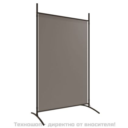 Параван за стая, 3 панела, антрацит, 525x180 cм, текстил