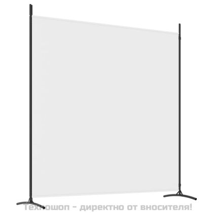 Параван за стая, 2 панела, бял, 348x180 см, плат