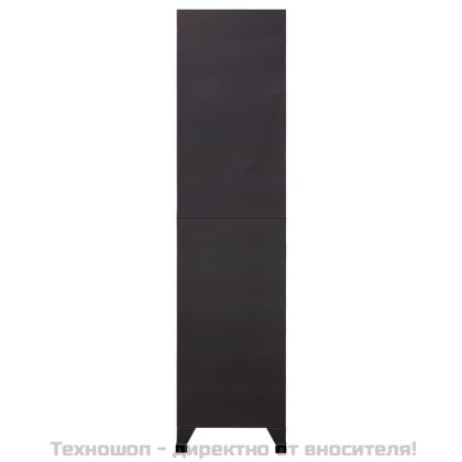 Заключващ се шкаф, антрацит и бяло, 90x40x180 см, стомана