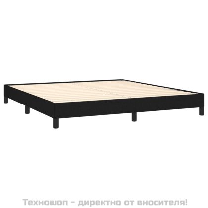Рамка за легло без матрак, черна, 160x200 см, плат