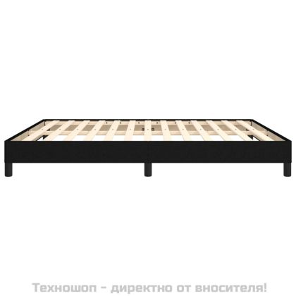 Рамка за легло без матрак, черна, 160x200 см, плат