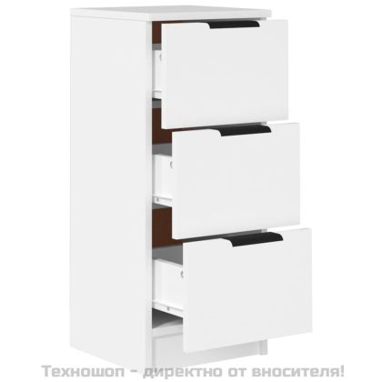 Сайдборди, 2 бр, бели, 30x30x70 см, инженерно дърво