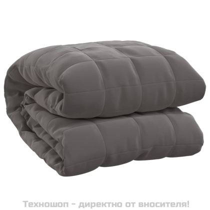 Утежнено одеяло сиво 122x183 см 5 кг плат
