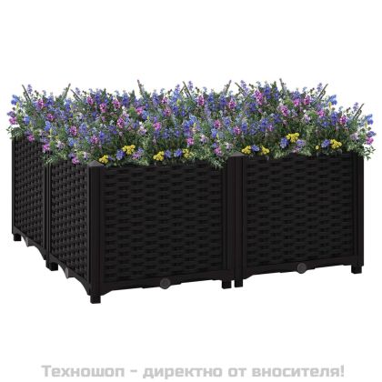 Повдигната леха, 80x80x38 см, полипропилен