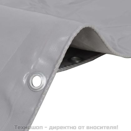 Брезентово платнище, 650 г/м², 4x6 м, сиво