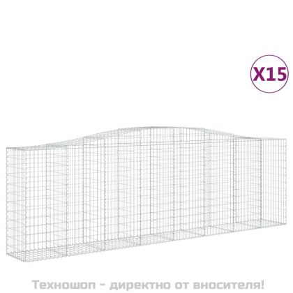 Габионни кошници арка 15 бр 400x50x120/140см поцинковано желязо