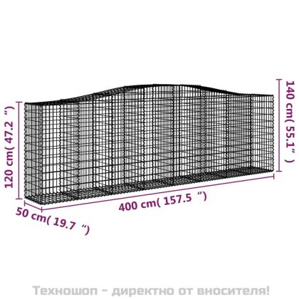 Габионни кошници арка 15 бр 400x50x120/140см поцинковано желязо